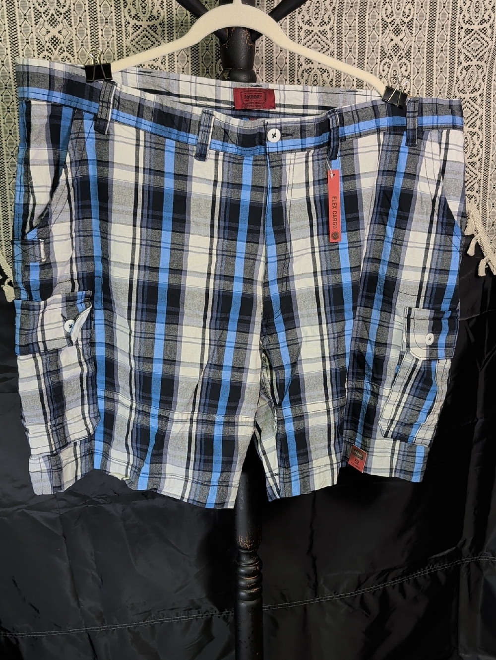 Foundry NWT 52 Mens Shorts Plaid Cargo